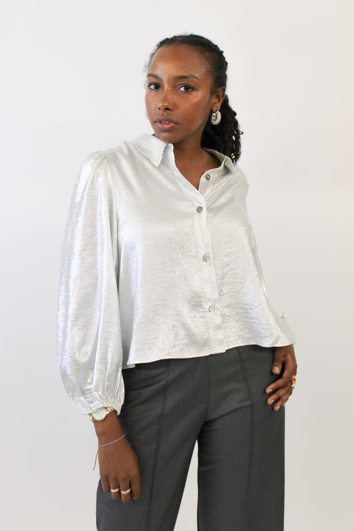 Bellerose - Howland Blouse: Silver – ouimillie