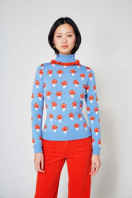 Manoush - Champi Turtleneck Sweater: Blue