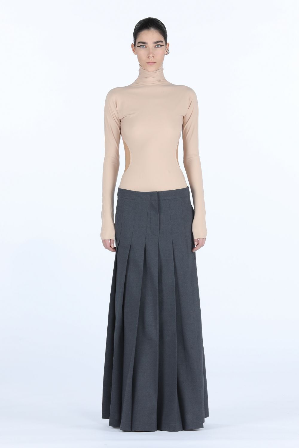 No. 21 Pleated Skirt Grey