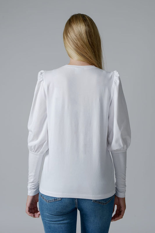 Livotte- Diana Long Sleeve T Shirt: Heather Grey