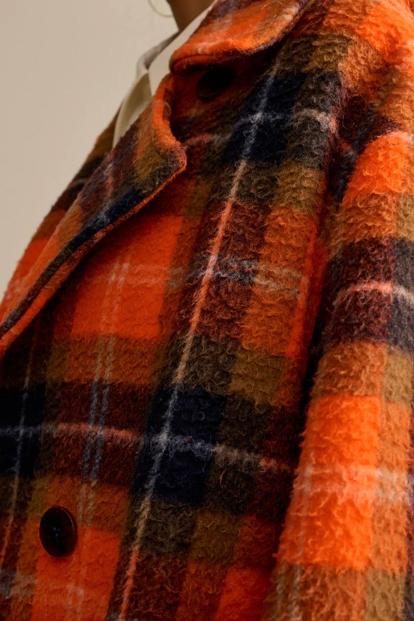 Bellerose- Vaclav Coat: Orange Plaid