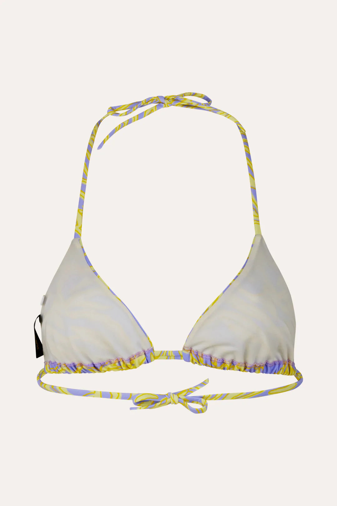 Stine Goya- Arum Bikini Top: Lilac/ Yellow