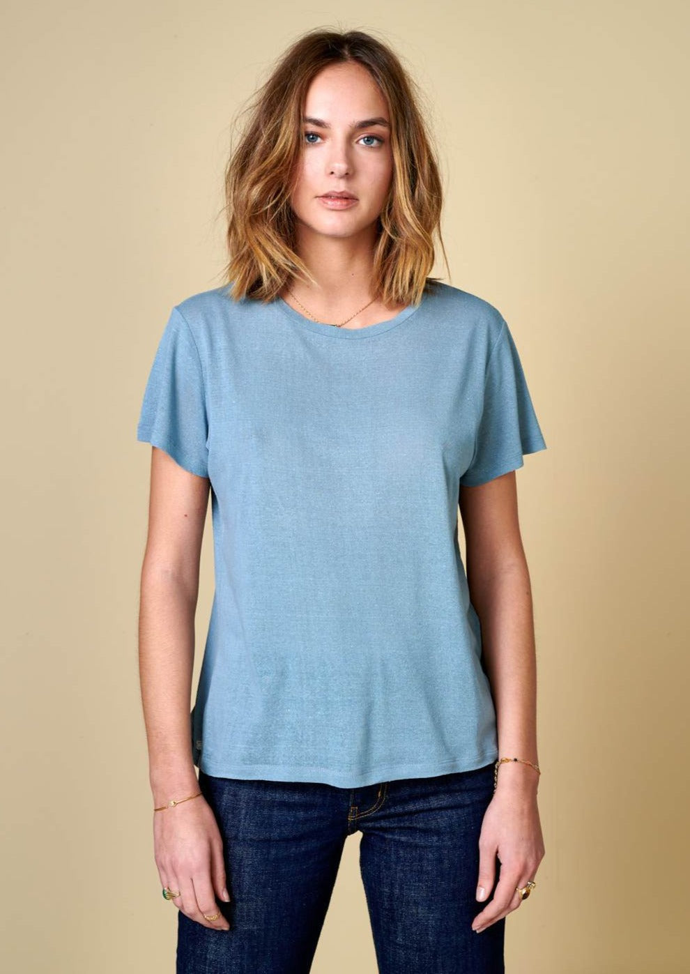 Bellerose - Genny T-shirt: Metal Blue - ouimillie