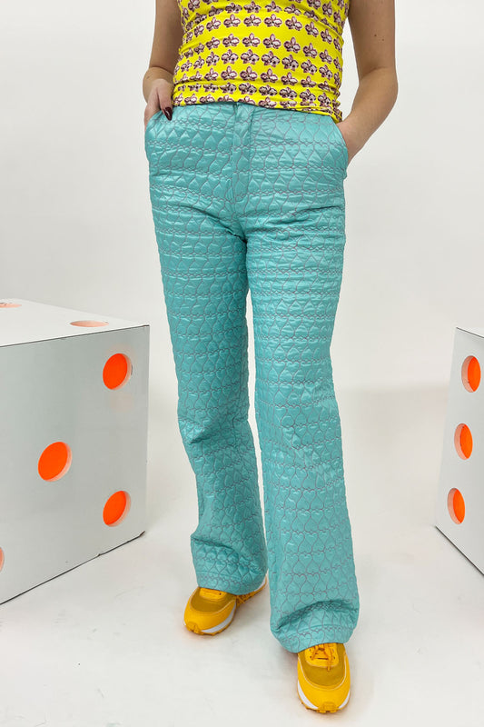 Marco Rambaldi - Quilted Hearts Trousers: Green