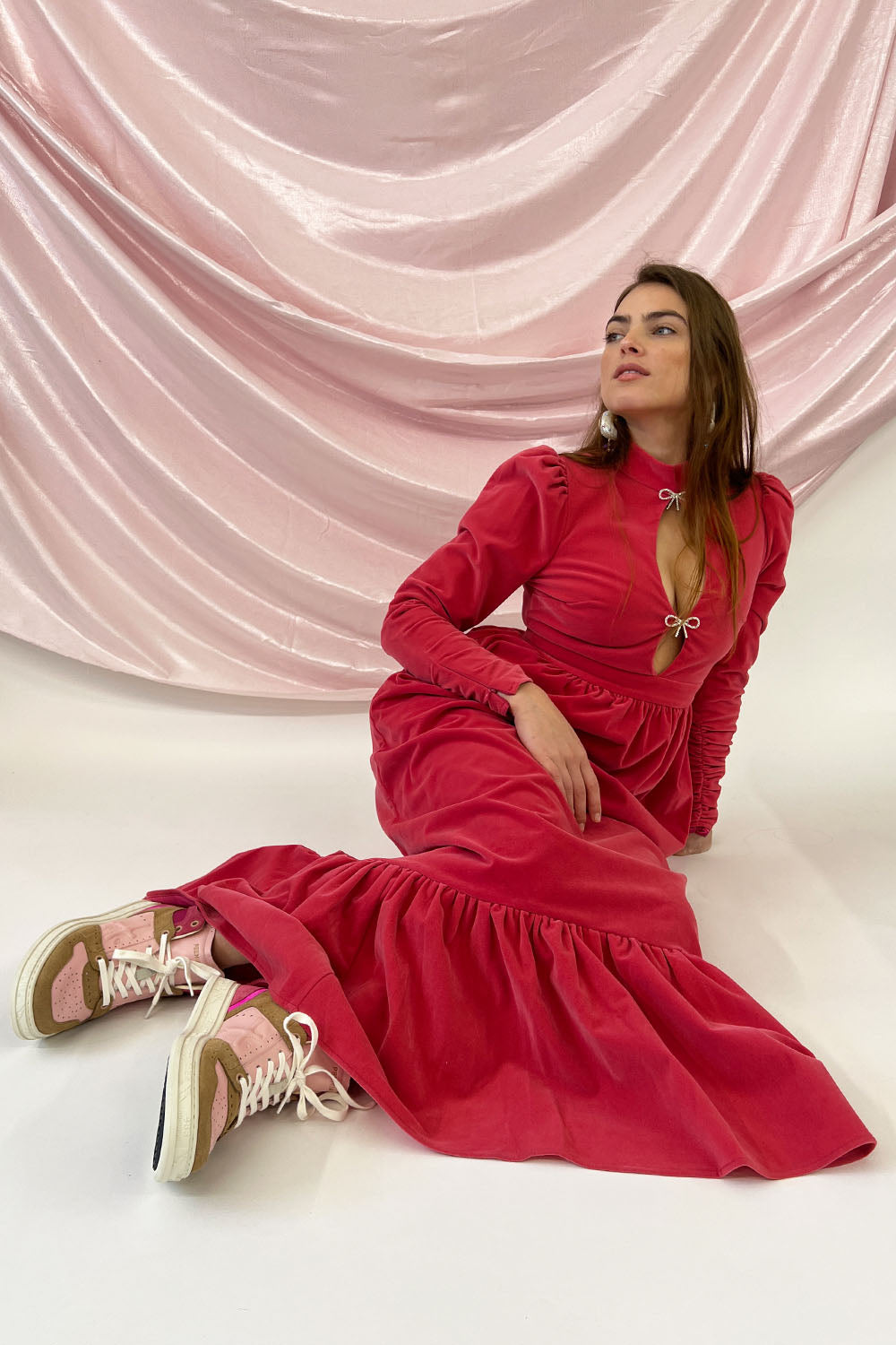 Manoush - Bijou Princess Long Dress: Pink