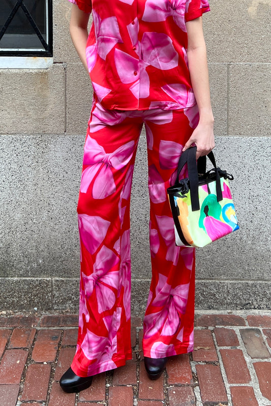 Vivetta - Bow Pants: Red & Pink