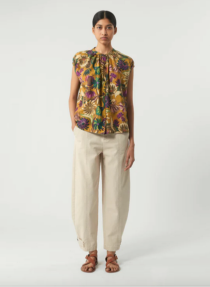 Soeur - Voisine: Multi-colored print silk shirt