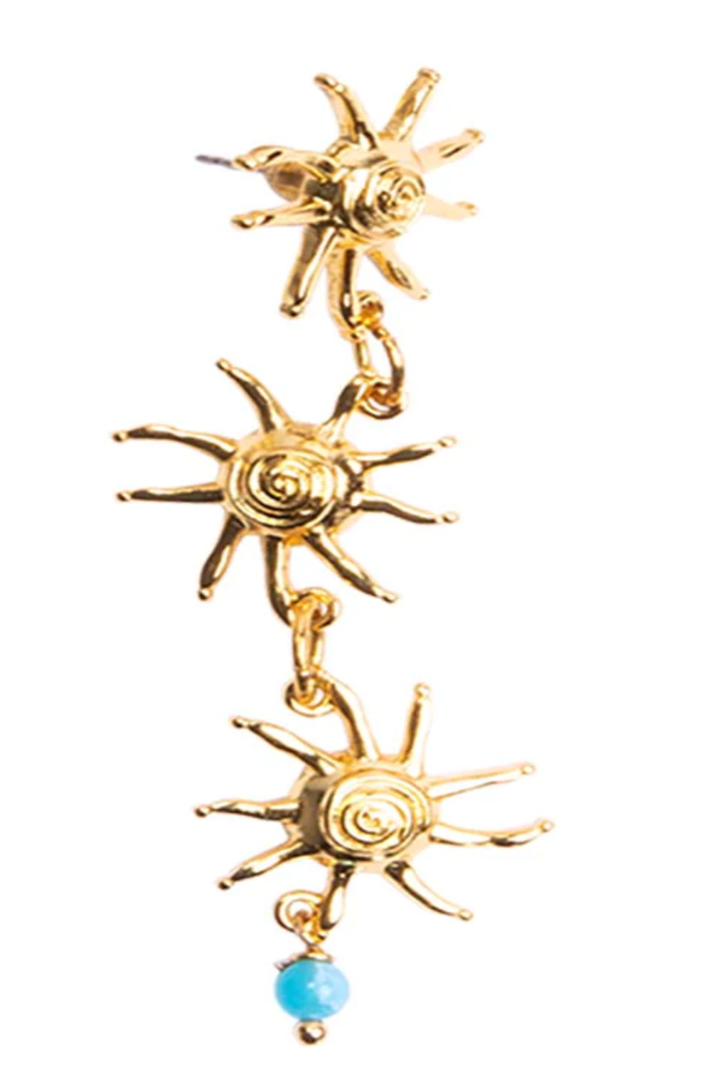 Briwok - Swirl Soleil Earrings: Gold