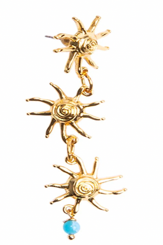 Briwok - Swirl Soleil Earrings: Gold
