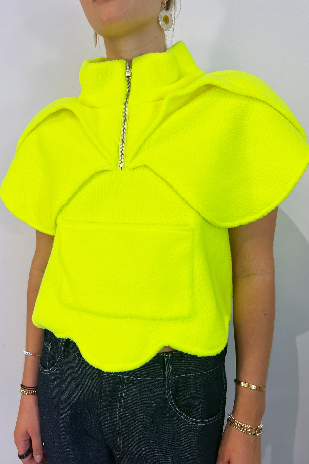 Dauphinette- Orchid Fleece: Neon Yellow