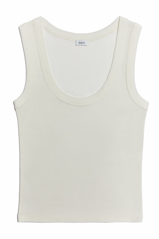 Signe - June Fitted Tanktop: Off White
