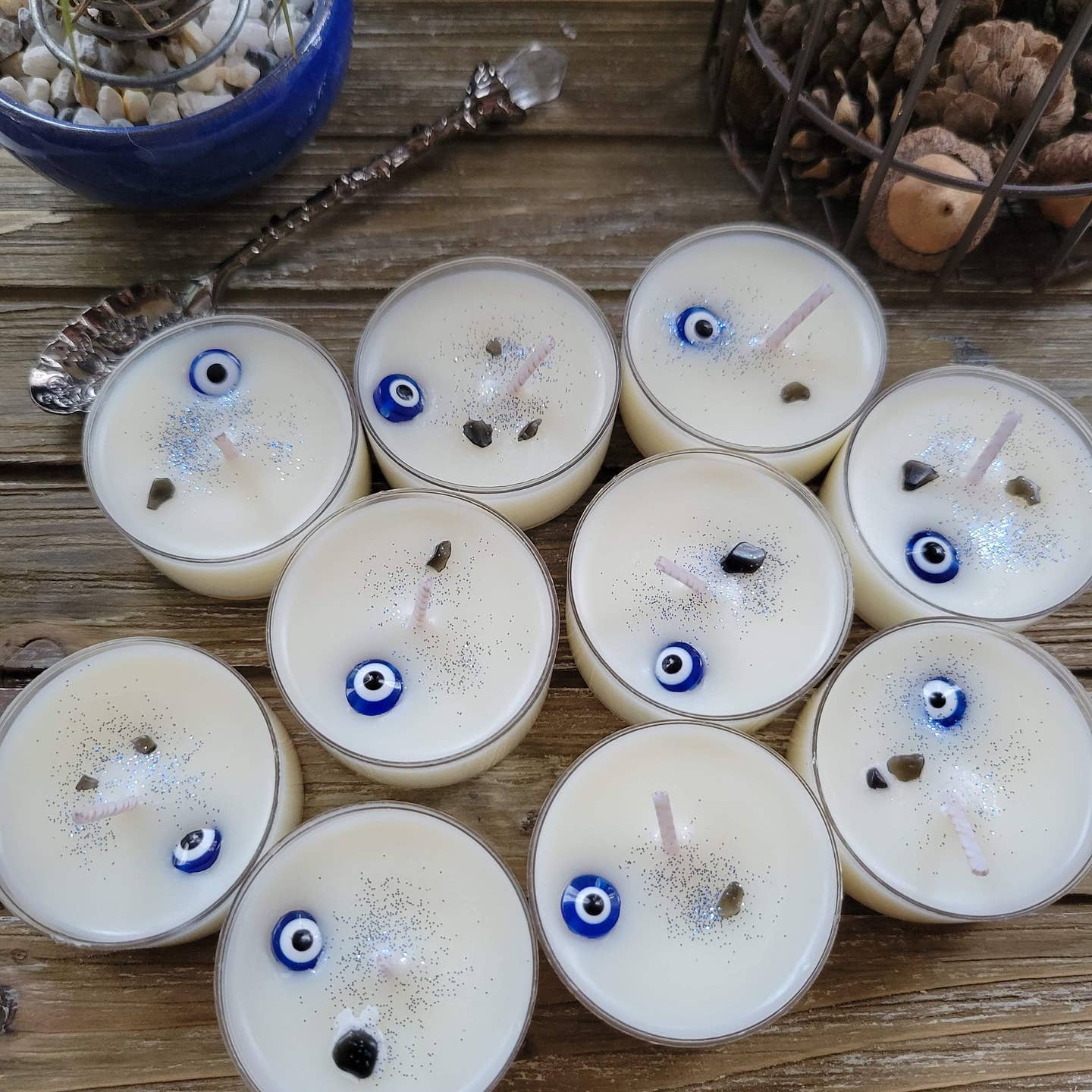 My Magic Place Shop - Candle:  Evil Eye Protection Crystal