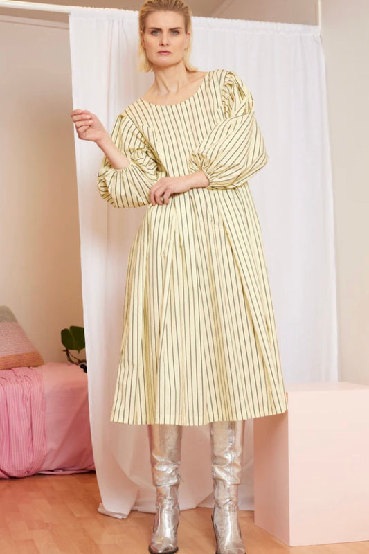 ILAG - Gladlaks Dress: Yellow Stripe