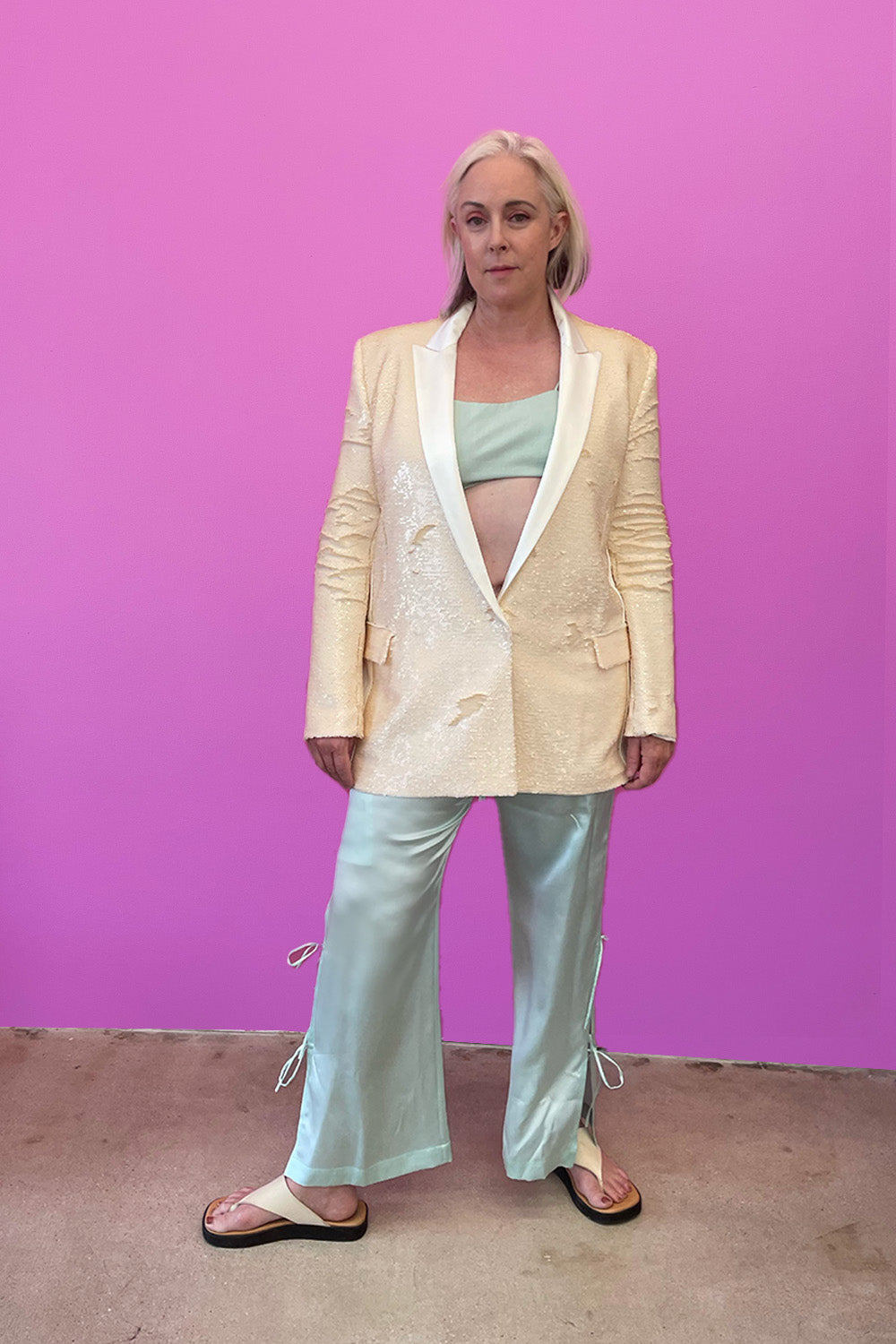 Iceberg - Sequin Blazer: Milk