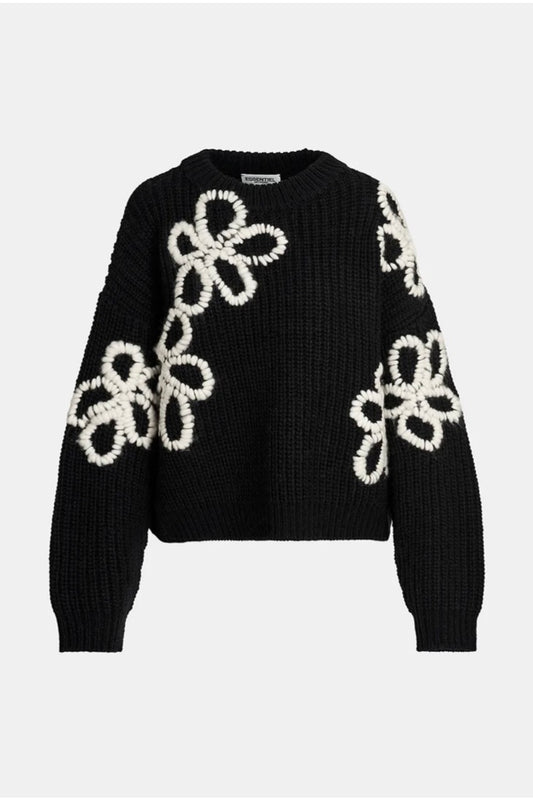 Essentiel Antwerp - Eschew Embroidered Pullover: Black