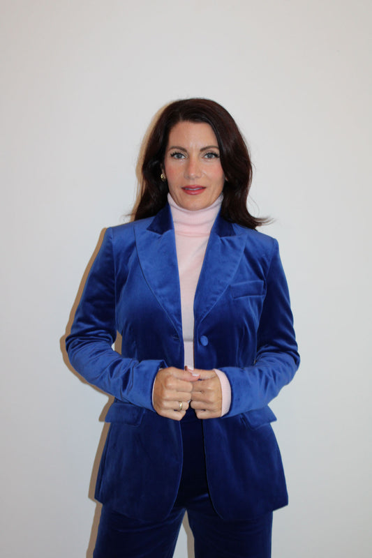 Vivetta - Stretch Velvet Jacket: Blue