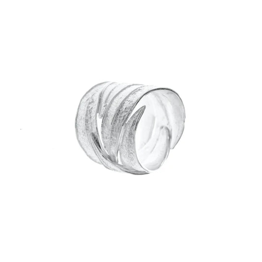 Airy Heights Design-Oleander Wrap Leaf Ring: Sterling Silver