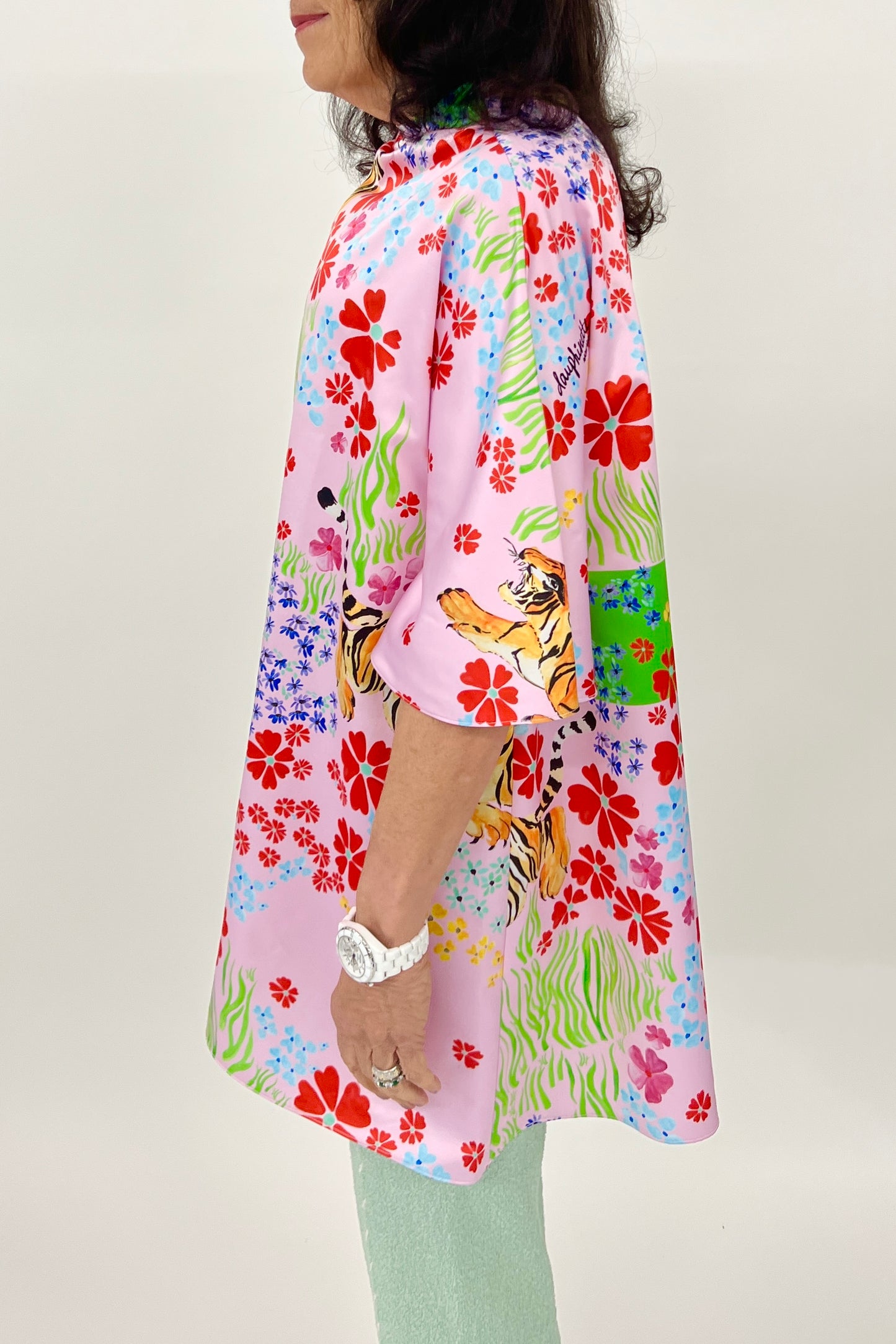 Dauphinette - Floatkerchief Mini Dress: Tiger Blooms