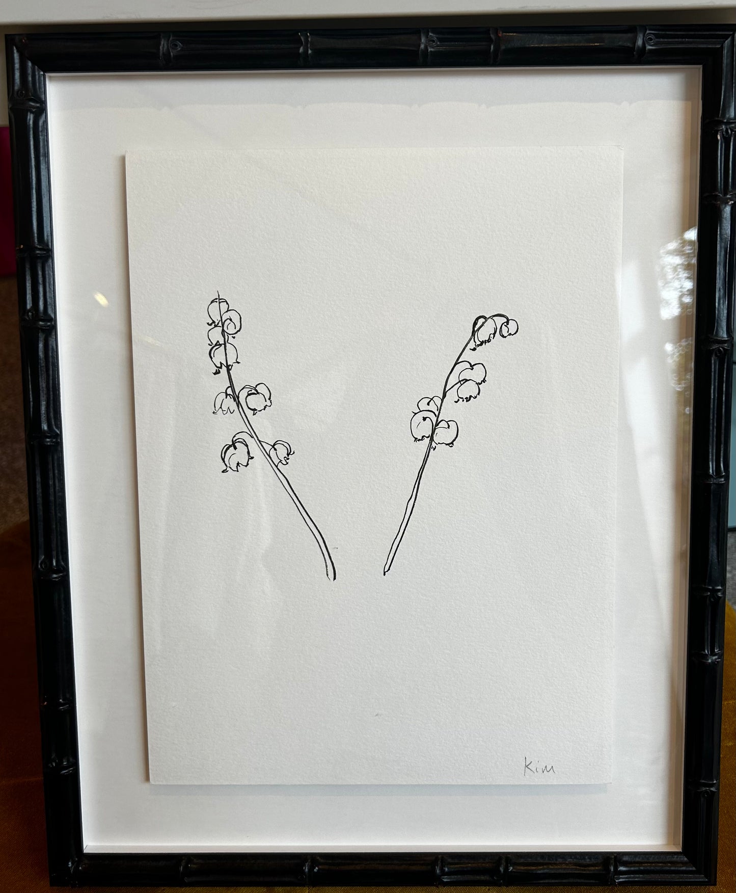 Kim Stockwell - Glass Frame: Lily of the Valley 1