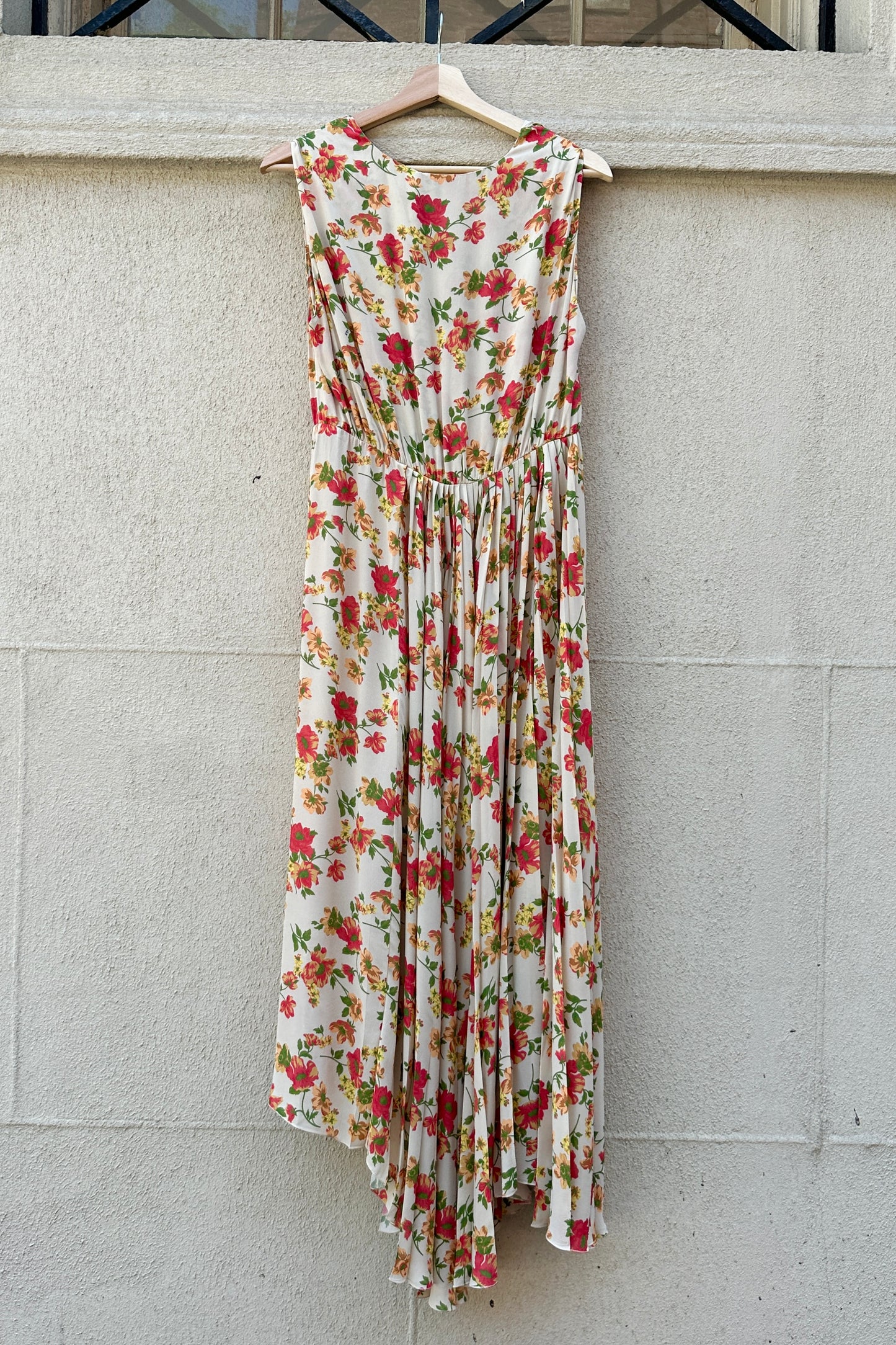 No. 21 - Floral Midi Dress: Ivory