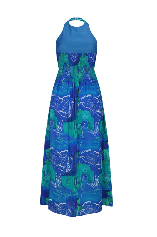 De Loreta - Nuevo Chicha Dress: Siembra Azul Print
