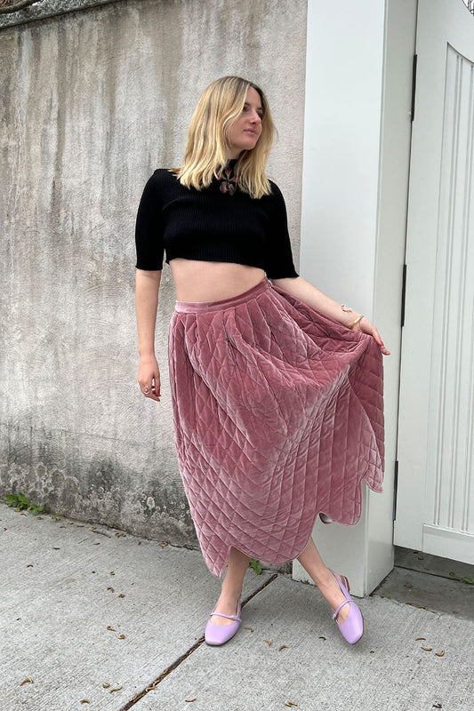 Dauphinette - Lotus Skirt: Velvet Rosewood