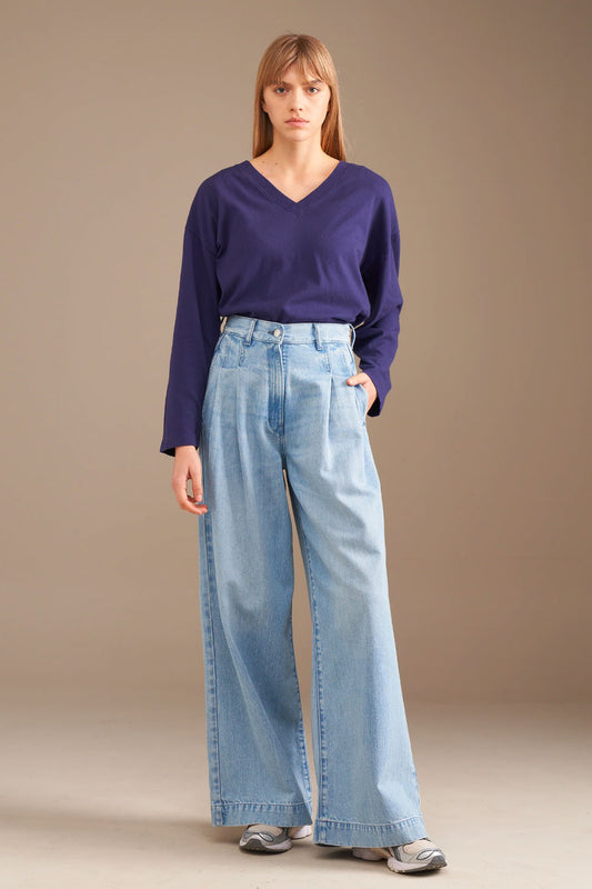 Bellerose - Pops Jeans: Used Light Blue