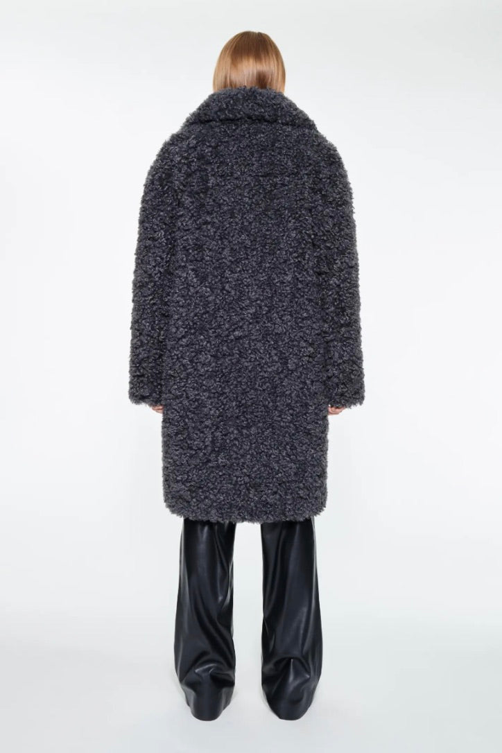 Stand Studio - Camille Cocoon Coat: Smoke Grey