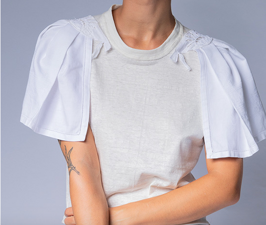 Francesca Marchisio - Thiny Up Napkin Tee: White Butter