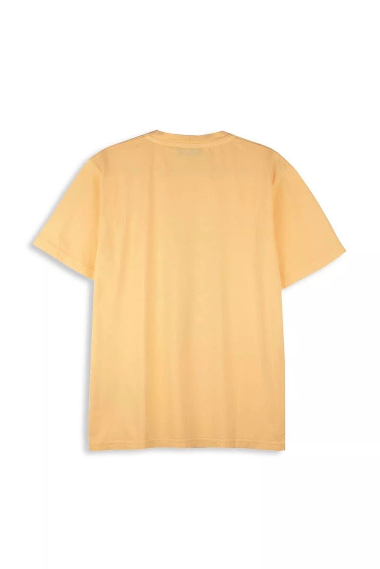 Le Mont St Michel - Tolino Vintage Print T Shirt: Yellow