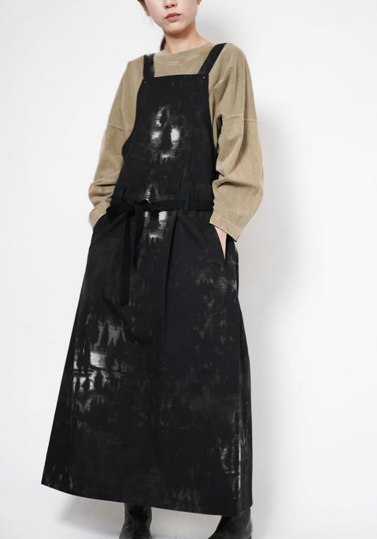 Aseedoncloud - Sankayo Apron Dress: Black