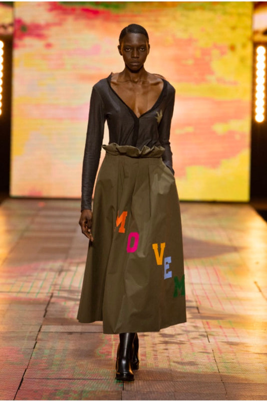 Francesca Marchisio - Move Skirt Up-Cycled: Army Green
