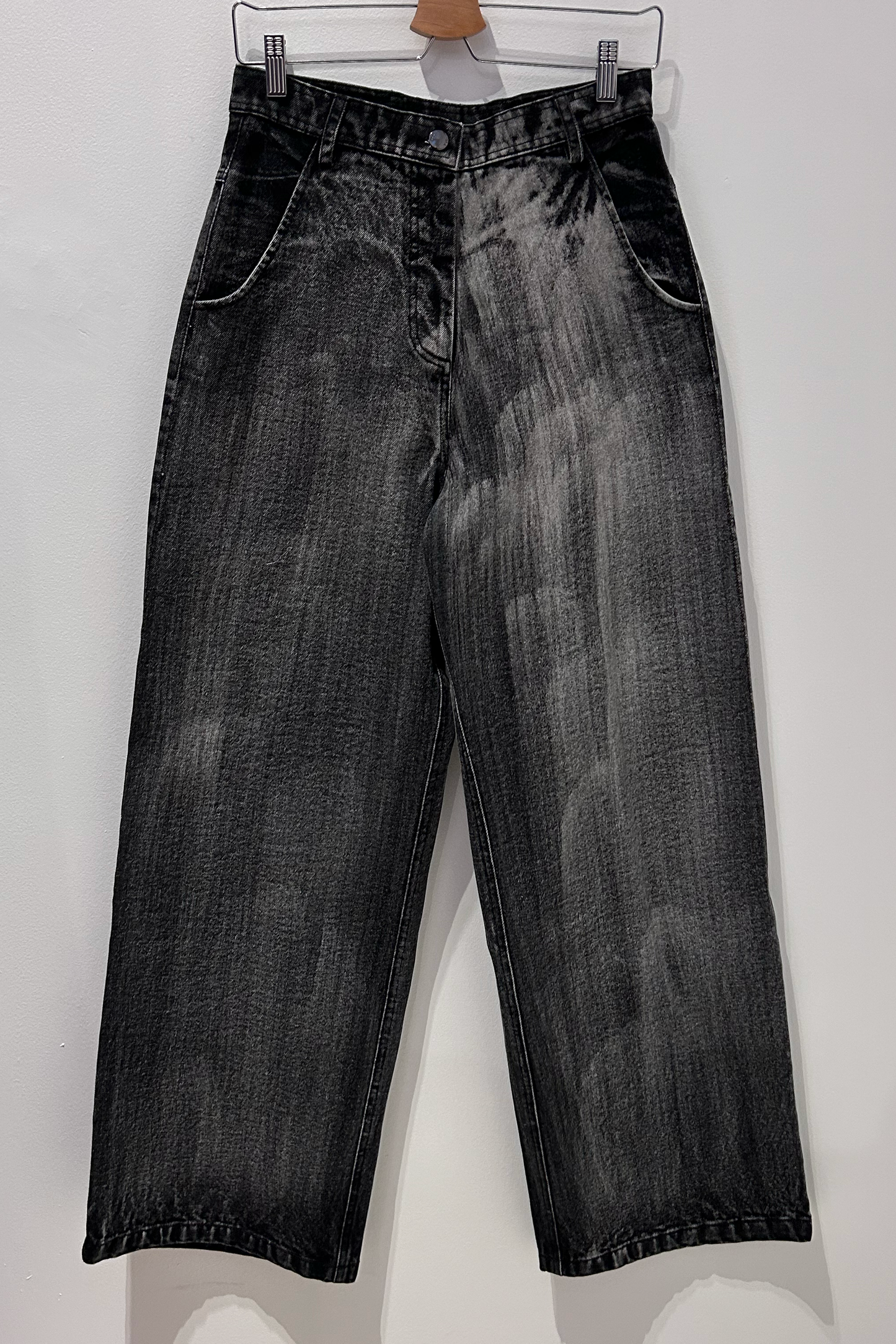 KGL - Washed Denim Pants: Black