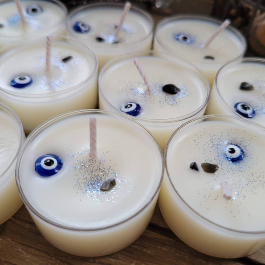 My Magic Place Shop - Candle:  Evil Eye Protection Crystal