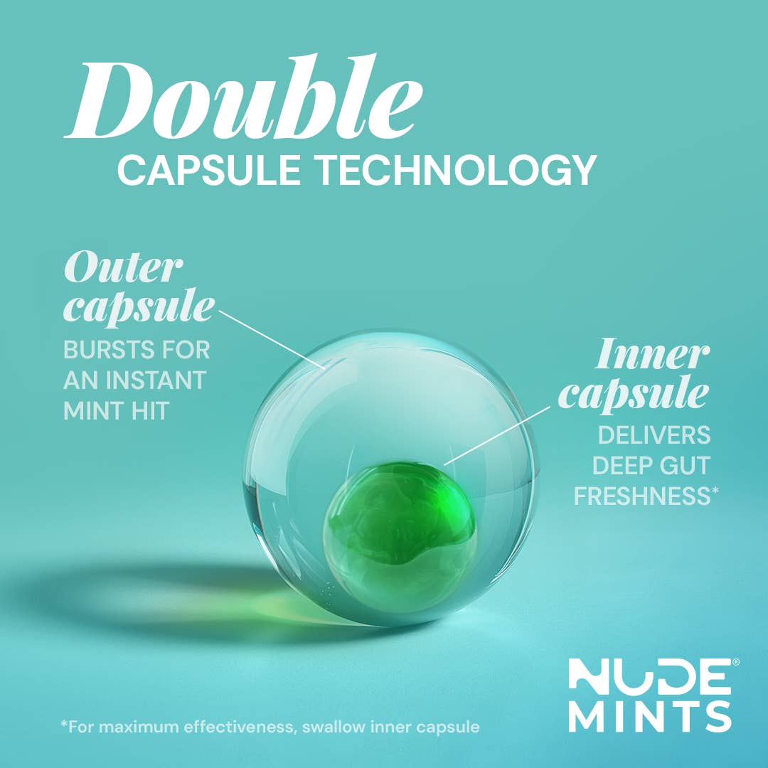 NUDE Mints - Dual Action Liquid Mint Capsules - Sexy Spearmint