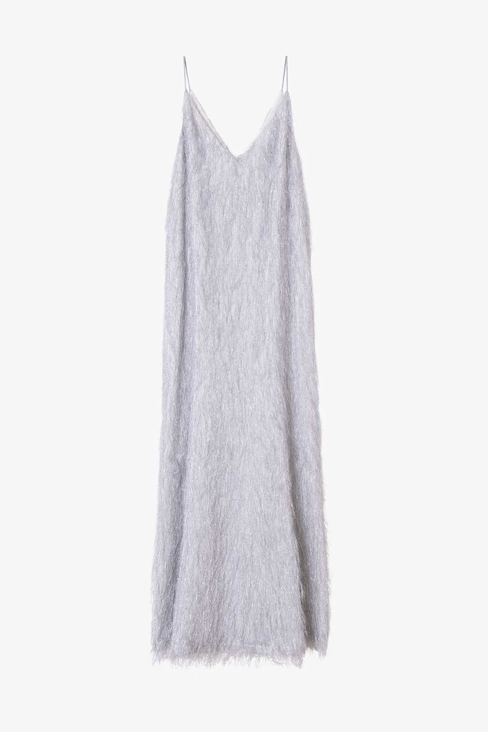 Alysi - Frizzy Lurex Sottoveste Dress: Silver