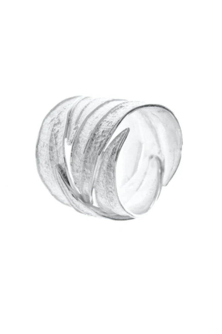 Airy Heights Design - Oleander Wrap Leaf Ring: Sterling