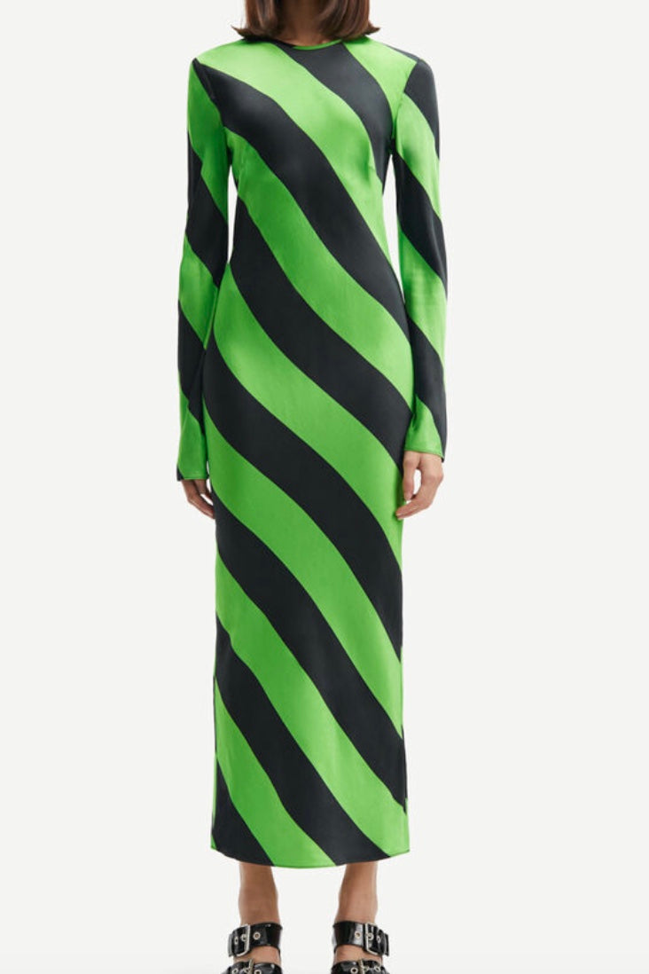 Samsoe Samsoe - Alina Dress: Green Stripe