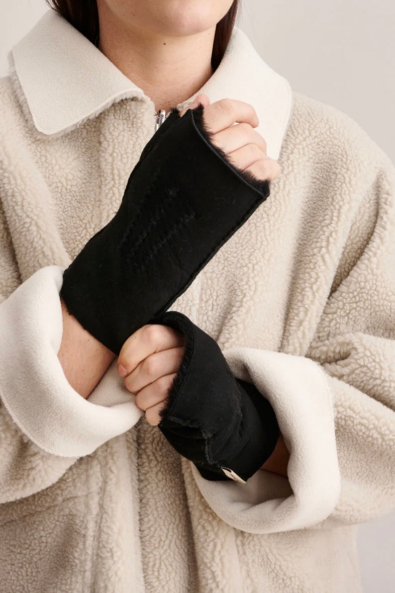 Bellerose - Manhok Fingerless Gloves: Black