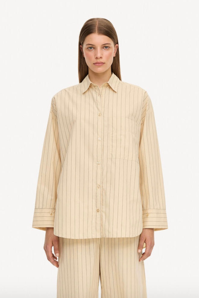 By Malene Birger - Derris Shirt: Cream Pinstripe