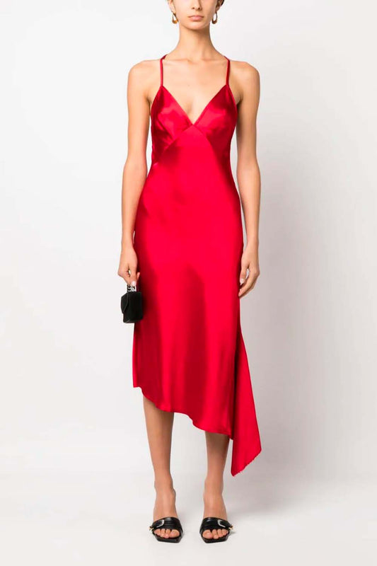 No. 21 - Asymmetrical Dress: Red