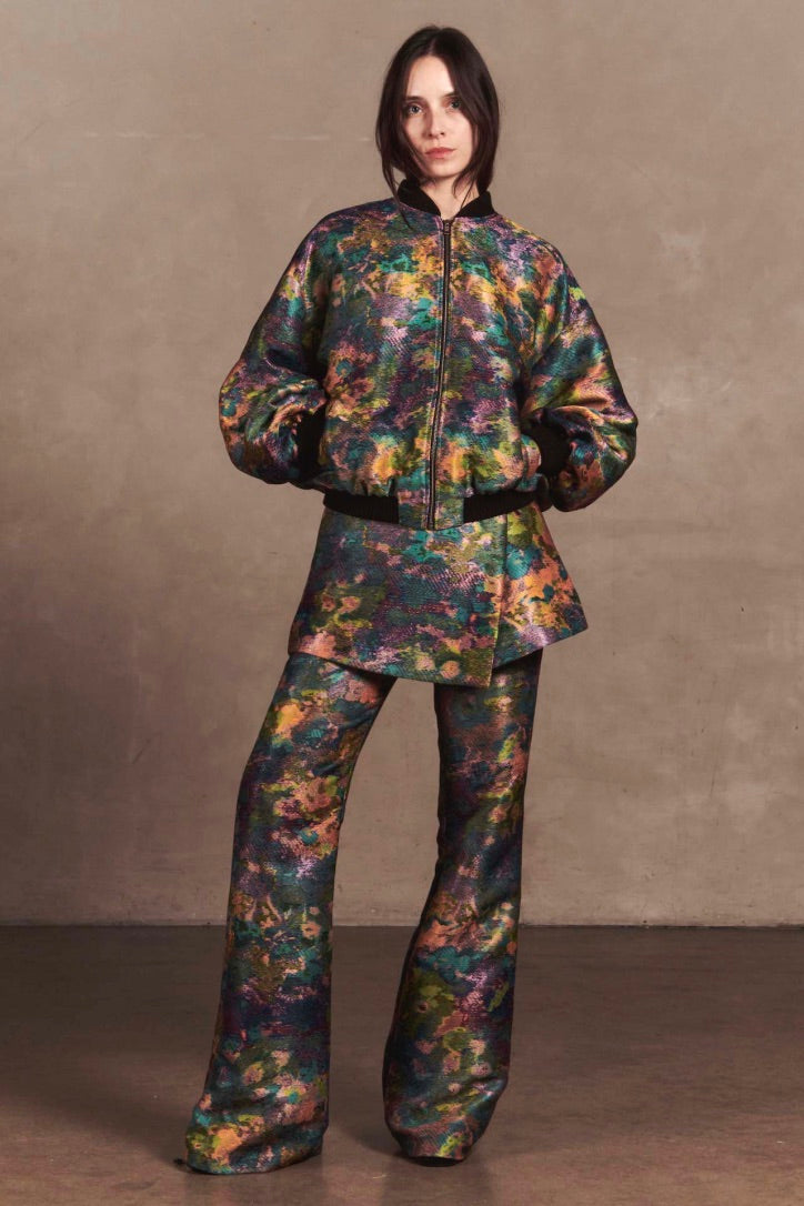 Benjamin Benmoyal - Bomber Jacket: Jacquard Flowers