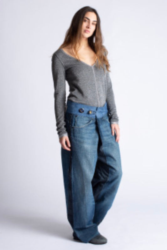 Francesca Marchisio - Genderless Up Cycled Jeans: Blue Jeans