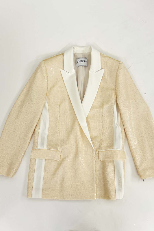 Iceberg - Sequin Blazer: Milk