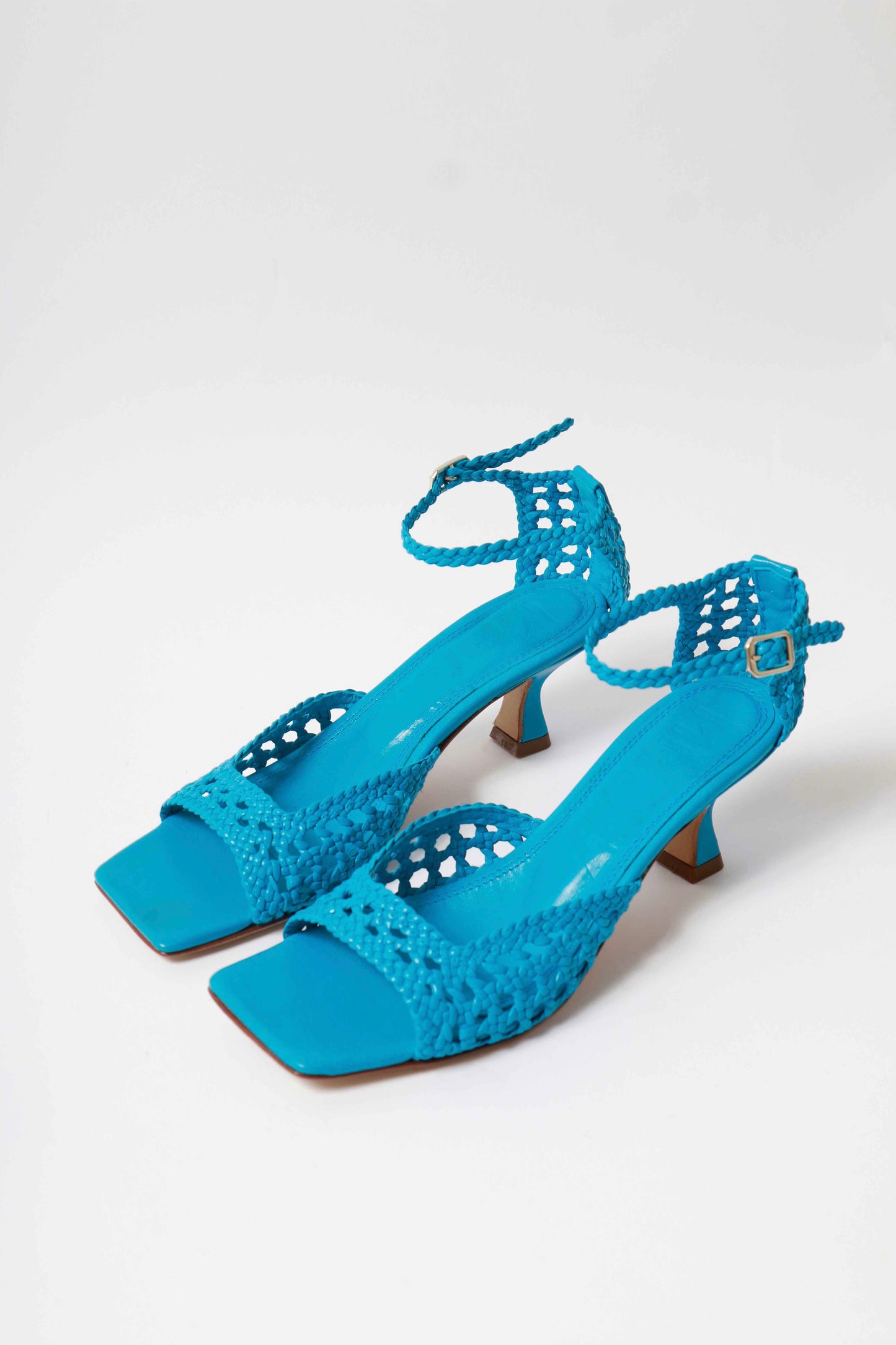 Souliers Martinez - Veronica Sandals: Blue Woven