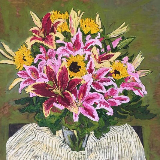 Lisa Baldwin - Still Life with Sunflowers and Lillies