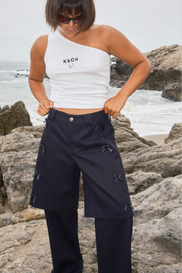 KkCo - Bow Down Double Trousers: Onyx