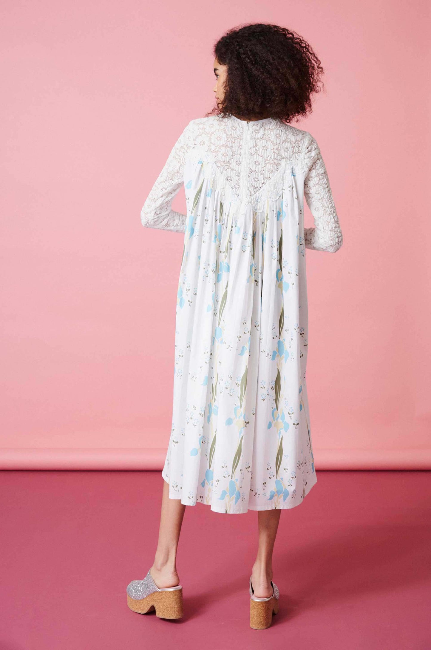Manoush- Iris V-Neck Dress: Chantilly