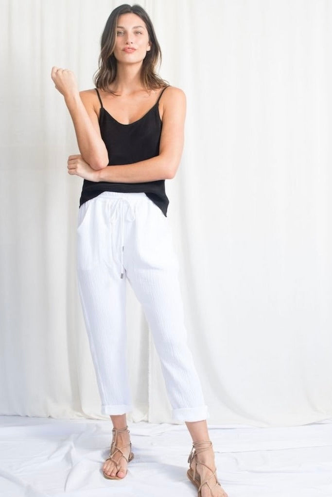 Natalie Busby - Travel Pant: White