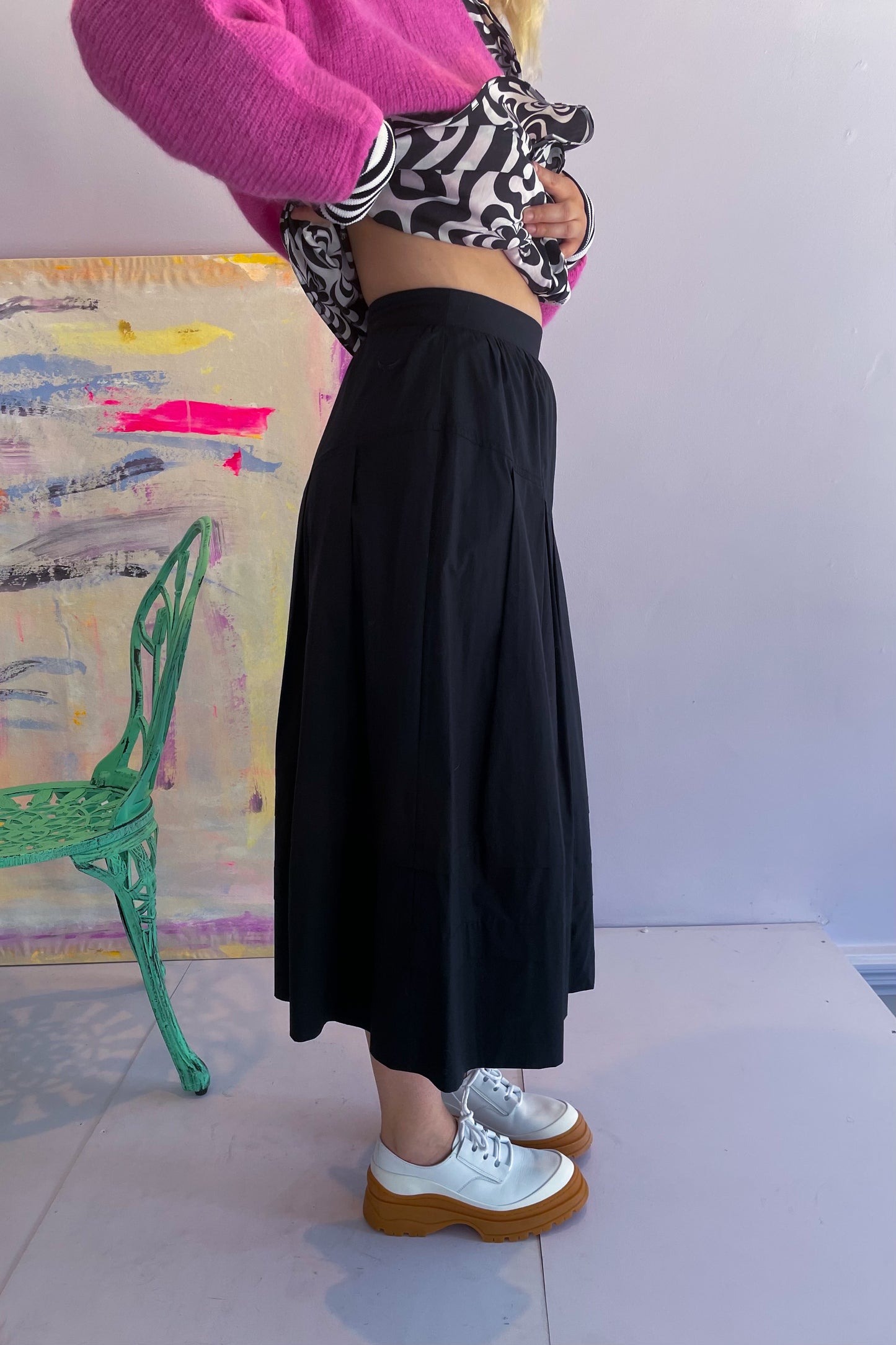 Vivetta: Mini-Panel Skirt: Black